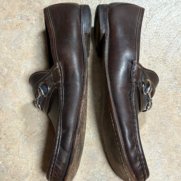 Authentic Gucci Mens Brown Leather Horsebit Loafers Size 9.5 D Made In Italy - Picture 8 of 16